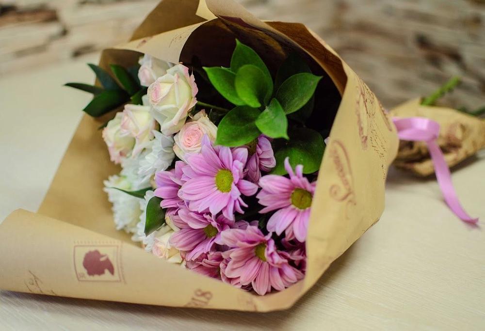 Букет цветов из: Розы и Хризантемы в Прималкинском