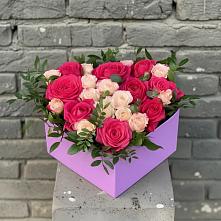 Цветочная композиция из Розы в коробке в Прималкинском