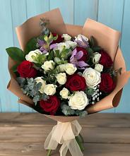 Букет цветов из:  Розы и Альстромерии в Прималкинском