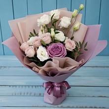 Букет цветов из:  Розы и Лизиантусы в Прималкинском