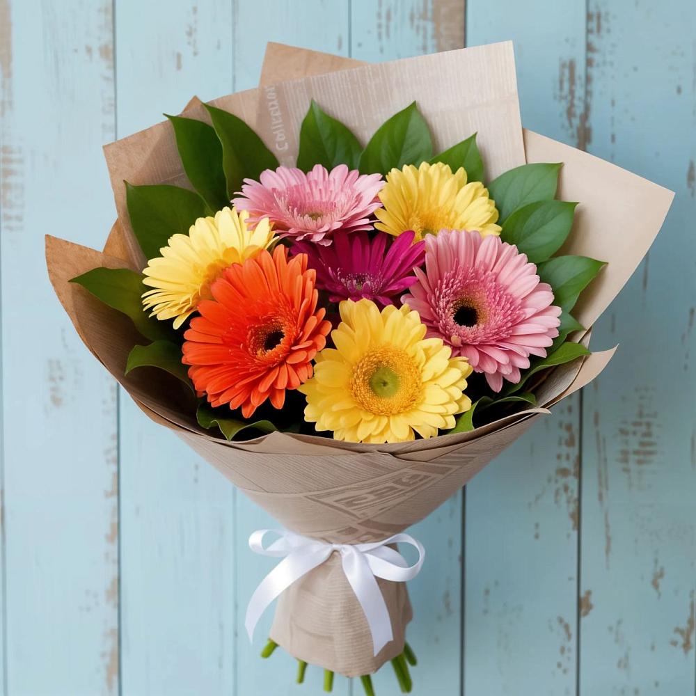 Букет цветов из: Герберы в Прималкинском