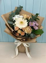 Букет цветов из:  Герберы и Хризантемы в Прималкинском