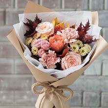 Букет цветов из:  Гвоздики, Хризантемы и Розы #REPLACE_PRED# Прималкинском