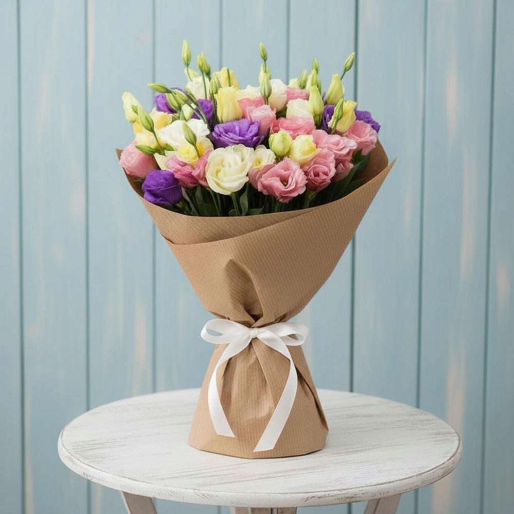 Букет цветов из: Лизиантусы в Прималкинском