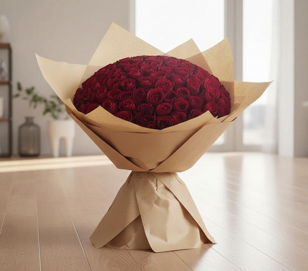 Букет 101 Красная роза в Прималкинском