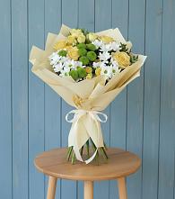 Букет цветов из:  Хризантемы и Розы #REPLACE_PRED# Прималкинском