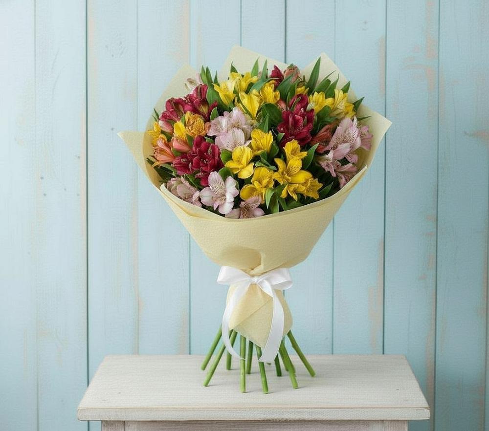 Букет цветов из: Альстромерии в Прималкинском