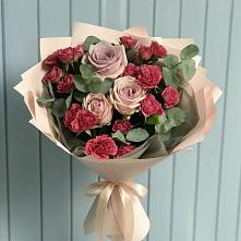Букет цветов из:  Гвоздики и Розы #REPLACE_PRED# Прималкинском
