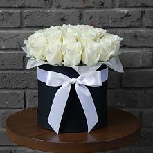 Цветочная композиция из Розы в шляпной коробке в Прималкинском